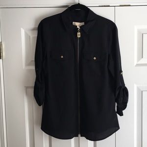 Michael Kors Zip up sleeved shirt